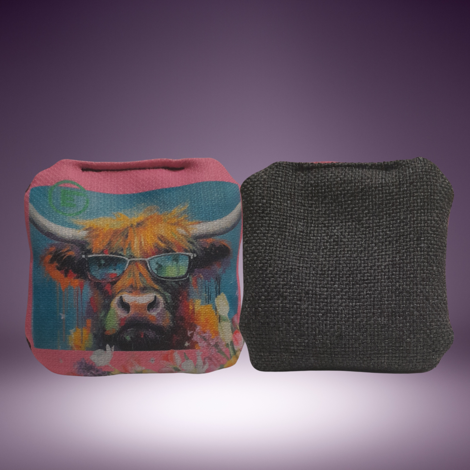 HIGHLAND COW MINI CORNHOLE BAGS FRONT